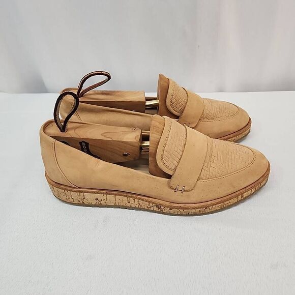 Aldo Size 7 Women's Calixta Suede Leather Cork Platform Loafers Casual Comfort G - Picture 3 of 8